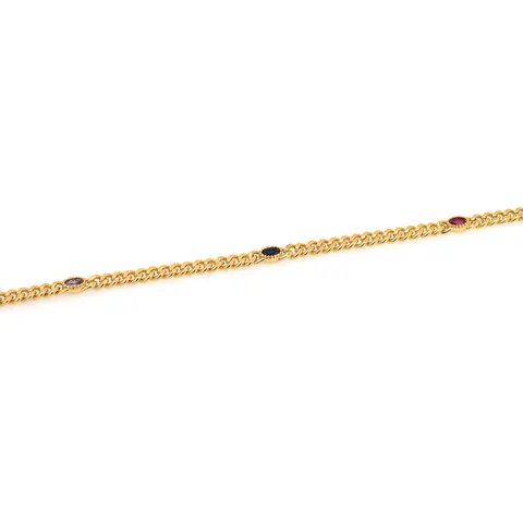DIY Jewelry Making Copper Chain 18K Gold Plated Zirconia Inlaid Curb Chain Necklace Bracelet Semi-Finished Findings Accessory