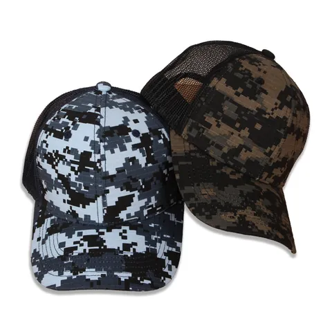 Donna Uomo Estate Outdoor Casual Mimetico Rete Berretto da Baseball Parasole Traspirante Cappello Trucker Cotone Poliestere Regolabile