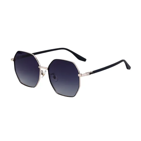 Lunettes de Soleil Polygonales Polarisées Femmes Mode Hexagone TR Monture en Métal Protection UV400 Extérieur Conduite Lunettes de Soleil Trendy Eyewear