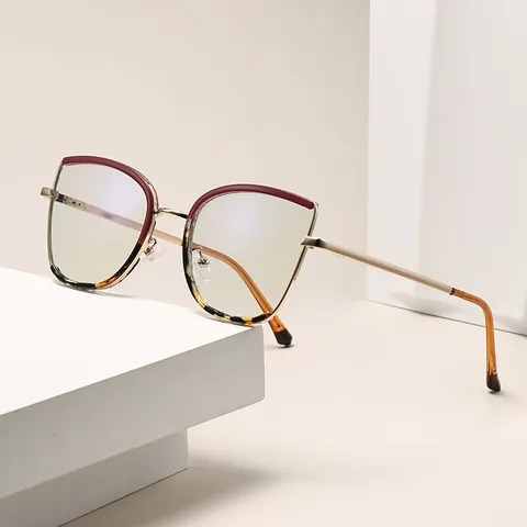 Occhiali da Sole da Donna alla Moda a Occhio di Gatto Fotocromatici Cambio Colore Protezione UV400 Montatura in Metallo PC