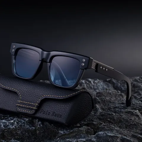 Gafas de Sol Cuadradas Vintage Para Hombres Y Mujeres Protección UV400 Material PC Marco Grueso Gafas Punk Moda