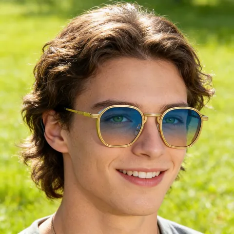 Vintage Square Frame Sunglasses For Men Women Metal Frame UV400 Protection Trendy Shades Outdoor Driving Fashion Eyewear