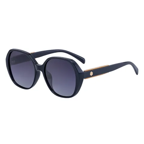 Polarisierte Quadratische Sonnenbrille Für Damen Trendige Große Fassung UV400 TAC-Linse Mode Retro TR Metall Outdoor Brille