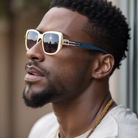 Luxury Square Punk Sunglasses For Men Vintage Matte Metal Frame UV400 Protection Fashion Retro Sun Glasses