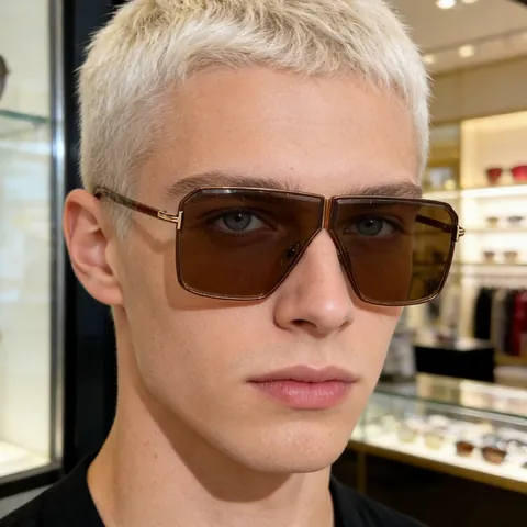 Retro Square Metal Frame Sunglasses For Men Women Fashion Aviator Style UV400 Protection Gradient PC Lens Eyewear Accessories