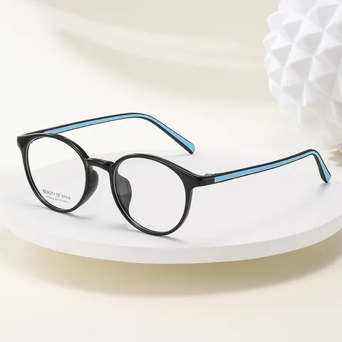 Fashion Round Frame Optical Glasses TR90 Lightweight Full Frame Eyeglass Frame For Myopia Prescription KT62602