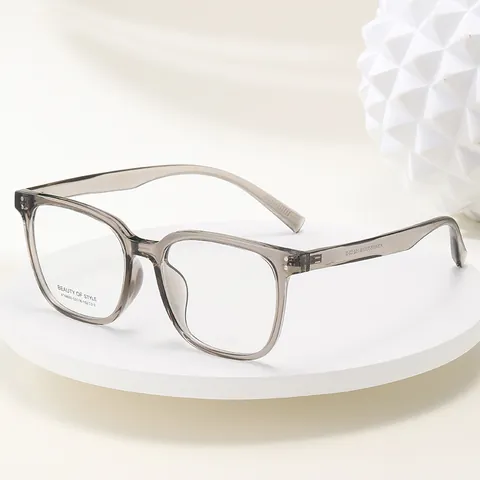 Montatura per Occhiali Ottici Quadrata in TR90 Unisex Predisposto per Lenti Graduate Minimalista Texture Chiara Occhiali Retrò
