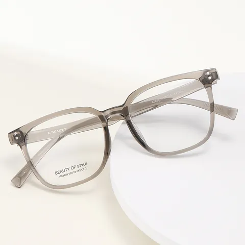 Montatura per Occhiali Ottici Quadrata in TR90 Unisex Predisposto per Lenti Graduate Minimalista Texture Chiara Occhiali Retrò