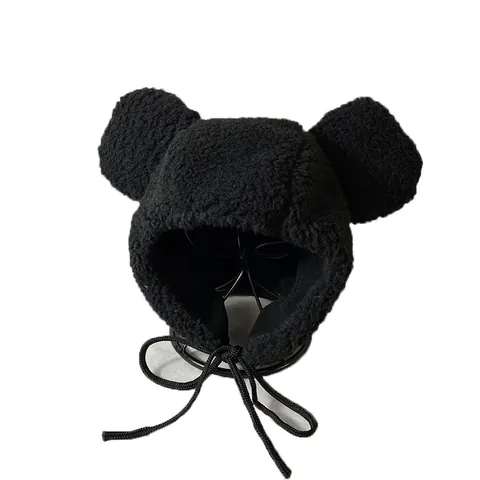 Colbacco da Donna con Orecchie di Orso Berretto Invernale Caldo Foderato in Pile con Paraorecchie Antivento Termico Cappello di Peluche