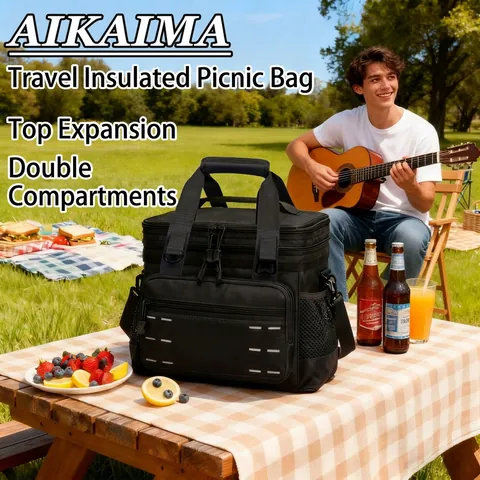 Taktische Isoliertasche Picknicktasche Erweiterbar Große Kapazität Wasserdicht Kühltasche Für Outdoor Camping Wandern Reise Lunchtasche