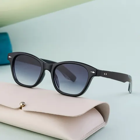 Gafas de Sol Polarizadas Hombre Protección UV400 Vintage Cat Eye Gafas de Conducir Pesca Marco PC Lente TAC Moda Exterior