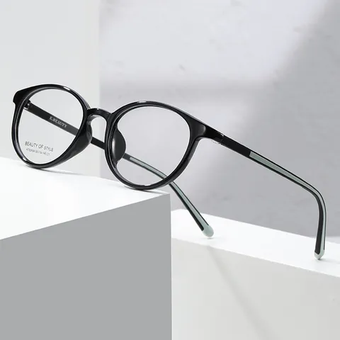 Mode Ovaal Volledig Montuur TR90 Optische Bril Retro Lichtgewicht Brilmonturen Voor Dames Heren Heldere Lens Brillen