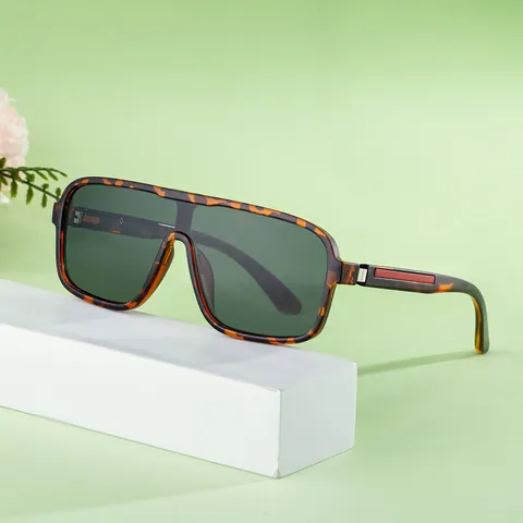 Mode Quadratische Sonnenbrille Herren Damen Einteilige Linse UV400 Schutz PC Rahmen Retro Outdoor Sonnenbrille Mit Rotem Streifen