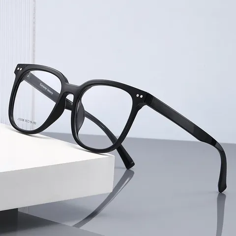 Retro Vierkant TR90 Optisch Brillenglasmontuur Voor Heren Dames Groot Montuur Mode Klinknagel Decoratief Bijziendheid Bril J10006