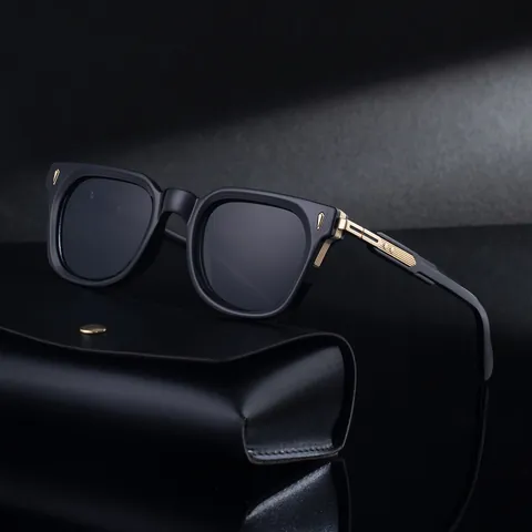 Men Fashion Square Frame Polarized Sunglasses Zinc Alloy TAC Lenses UV400 Protection Outdoor Driving Sun Glasses Fashion Eyewear