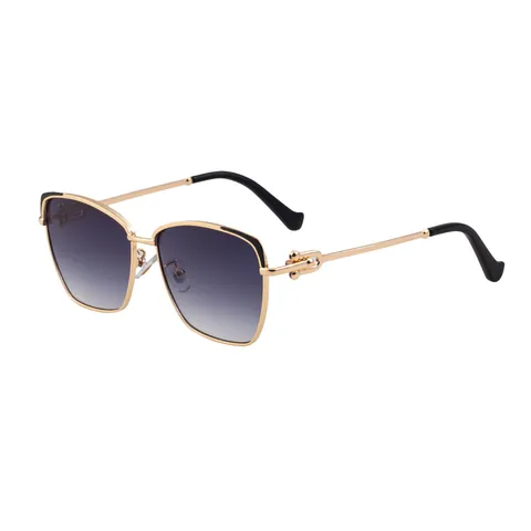 Occhiali da Sole Fashion Occhio di Gatto Montatura in Metallo Donna Lente PC Sfumata Protezione UV400 Tendenza Outdoor