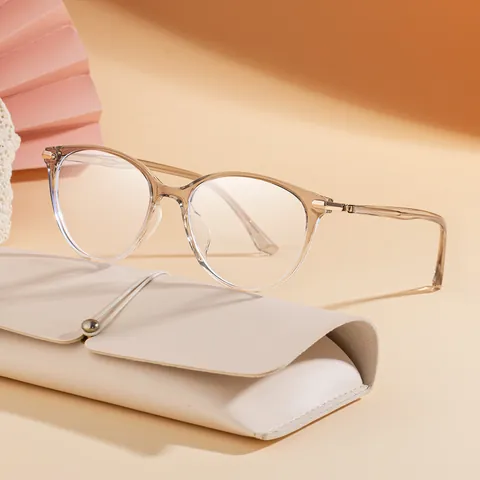Retro Cat Eye Optical Glasses Frame Women Lightweight TR90 Metal Blue Light Blocking Eyeglass Frame Fashion Eyewear