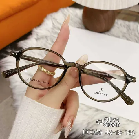 Montura de Gafas Ópticas Ovaladas Vintage TR90 Montura Completa Mujer Moda Conmutaje Montura de Gafas de Miopía J10026