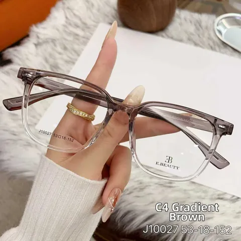 Trendy Square TR90 Optical Glasses Frame For Women Fashion Versatile Full Frame Eyeglasses J10027 Daily Wear Eyewear