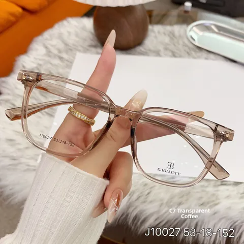 Trendy Square TR90 Optical Glasses Frame For Women Fashion Versatile Full Frame Eyeglasses J10027 Daily Wear Eyewear