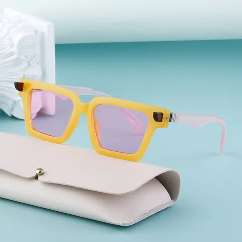 Vintage Square Oversized Sunglasses For Men Women Retro PC Frame UV400 Protection Outdoor Cycling Fashion Travel Sun Shades