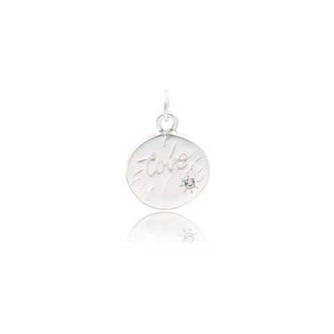 Minimalist Round Love Letter Pendant Charm With Zirconia Copper Plated Coin Pendant For DIY Jewelry Making Women Accessories