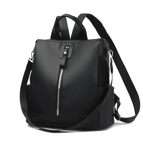 Women's Retro Fashion Lychee Grain Backpack Water Resistant Large Capacity Travel Commuting Shoulder Bag Handbag