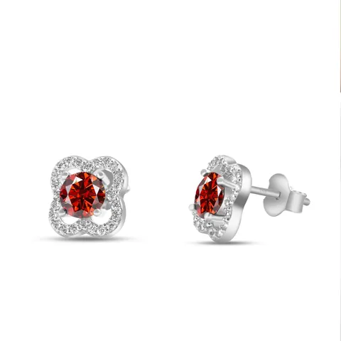 Elegante Moissaniet Klaver Halo Oorknopjes Met 925 Sterling Zilver Stift Rond Zirkonia Ingelegde Bloem Oorbellen Voor Vrouwen Sieraden Cadeau