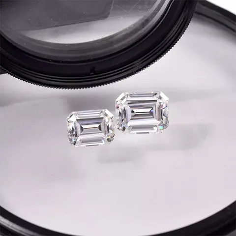 Smaragdslijpsel Moissaniet Losse Steen GH Kleur VVS Helderheid Rechthoek Trapslijpsel Edelsteen Voor Sieraden Maken Bruiloft Verloving