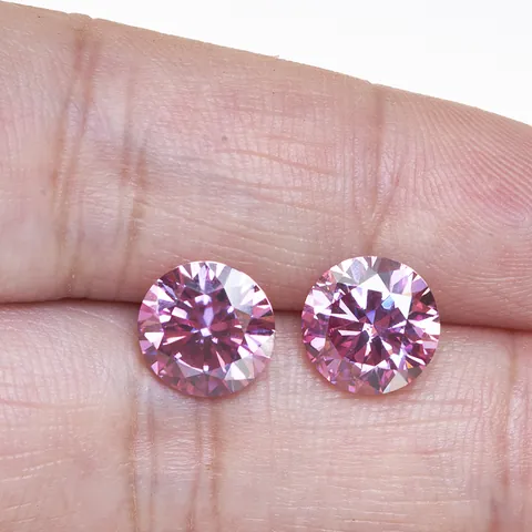 Rond Briljant Geslepen Kleurrijke Moissanite Losse Edelsteen Met GRA Certificaat Vergalvaniseerd Synthetisch Siliciumcarbide Sieraden DIY