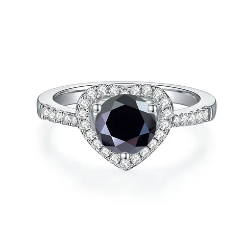925 Sterling Silver Moissanite Ring Round Cut Halo Engagement Wedding Ring Luxurious Sparkling Jewelry For Women Gift