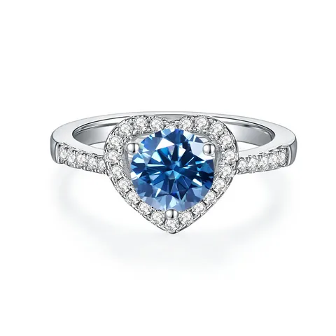 925 Sterling Silver Moissanite Ring Round Cut Halo Engagement Wedding Ring Luxurious Sparkling Jewelry For Women Gift