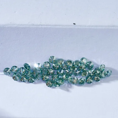 Rond Briljant Geslepen Synthetische Moissaniet Losse Edelsteen Roze Koningsblauw Groenblauw Kleine Steen Voor Sieraden Maken DIY Vrouwen Sieraden
