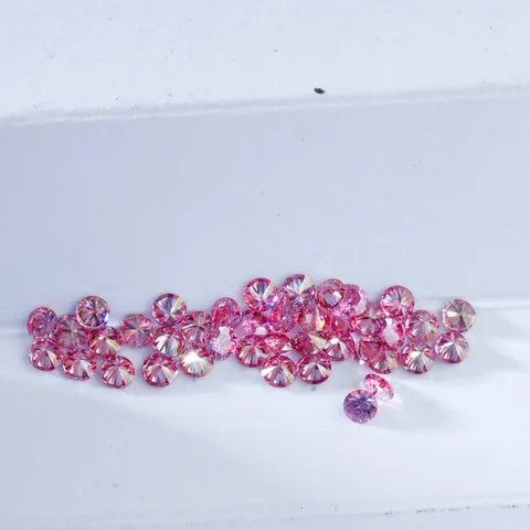 Rond Briljant Geslepen Synthetische Moissaniet Losse Edelsteen Roze Koningsblauw Groenblauw Kleine Steen Voor Sieraden Maken DIY Vrouwen Sieraden