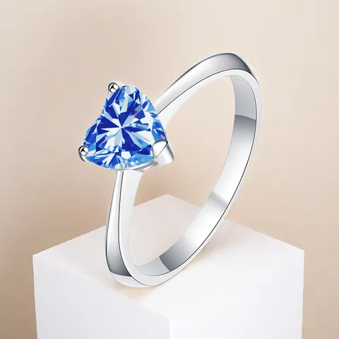 Heart Cut Moissanite Ring 925 Sterling Silver For Women Engagement Wedding Band With GRA Certificate Multi Color Fine Jewelry Gift