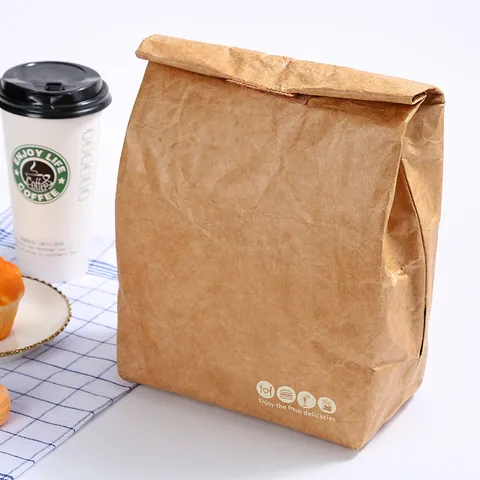 Portable Insulated Lunch Bag DuPont Paper Tyvek Aluminum Foil Waterproof Thermal Picnic Bag For Kids Office School