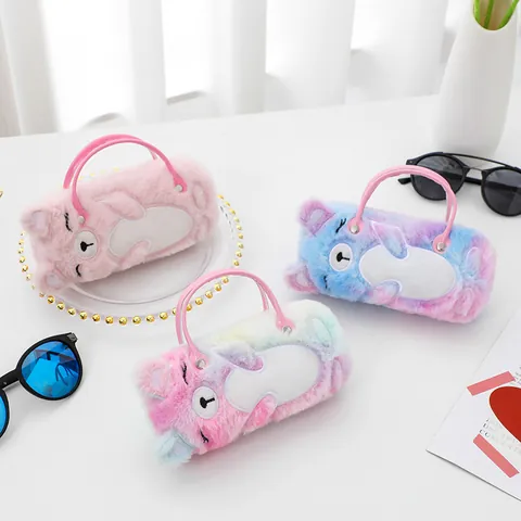 Süßes Bären Brillenetui Aus Plüsch Für Kinder Tragbare Handtasche Brillen Aufbewahrungstasche Cartoon Tier Weicher Schutz