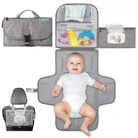 Tragbare Wasserdichte Baby Wickelunterlage Mit Feuchttuchfach Faltbare Reise Wickelmatte Oxford Gewebe Für Säuglinge Tägliche Pflege
