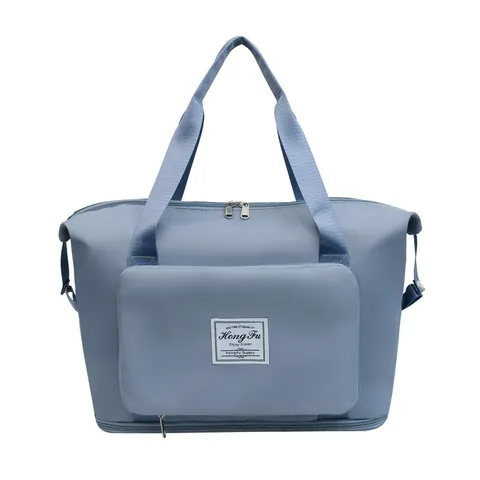 Large Capacity Travel Bag Waterproof Foldable Duffel Bag Gym Bag Weekend Luggage Bag With Wet Dry Separation For Women Men