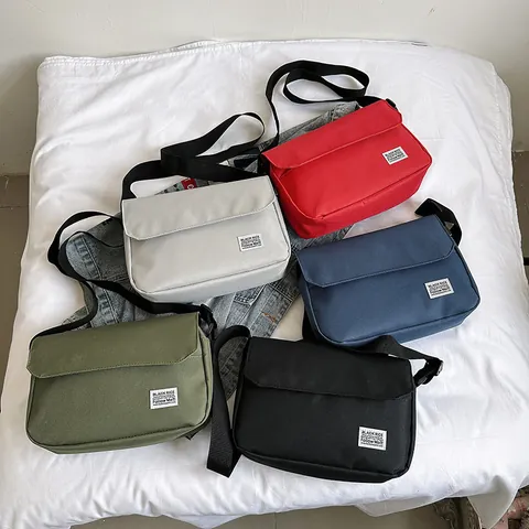 Damen Casual Segeltuch Umhängetasche Koreanischer Stil Crossbody Schultertasche Einfarbig Für Pendeln Student Mit Einem Gurt