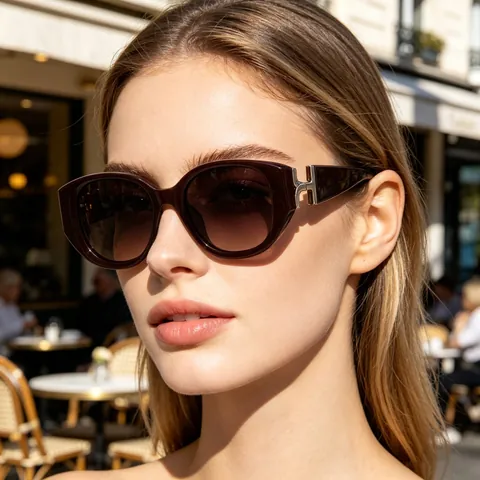 Occhiali Da Sole Polarizzati Cat Eye Da Donna Protezione UV400 Montatura In Plastica TR Cerniere In Metallo Stile Vintage