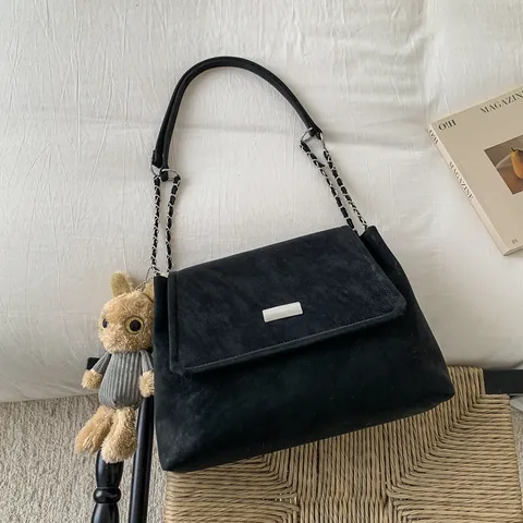 Borsa Tote Donna Grande Capacità Pelle PU Opaca Retrò Catena Borsa a Tracolla per Scuola Pendolarismo Lavoro Casual