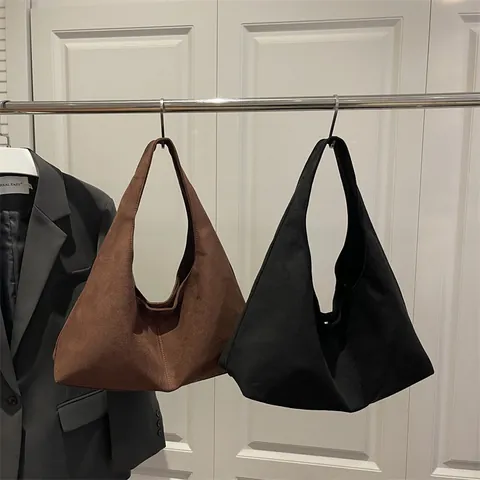 Bolso Tote Mujer Gran Capacidad Aspecto Gamuza Bolso Minimalista De Hombro Casual Hobo De Viaje Para Mujer Trabajo