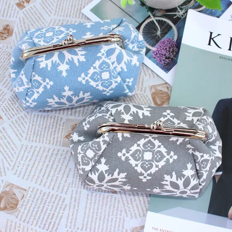 Vintage Etnische Stijl Stof Munttasje Kiss-lock Mini Make-Up Tas Voor Vrouwen Sneeuwvlok Mandala Print Handheld Sleutelzakje