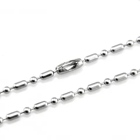 Minimalist Iron Round Bead Bamboo Style Chain Necklace For Unisex DIY Jewelry Accessory Silver Electroplated Link Chain