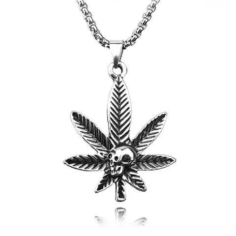 Retro Titanium Steel Pendant Necklace For Men Hip Hop Punk Gothic Skull Cross Wolf Feather Eagle Viking Jewelry Gift