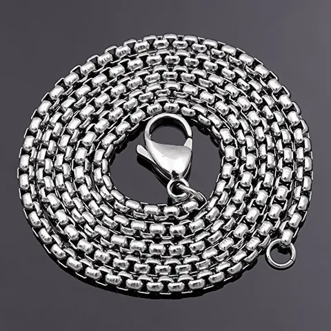 Minimalist Stainless Steel Box Chain Necklace For Men Women Square Link Dragon Bone Chain Gold Silver Black Jewelry Gift
