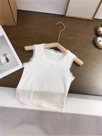 Mädchen Flauschiger Tutu Rock Und Spitze Tanktop Modal Baumwolle Gekräuselter Netz Petticoat Prinzessin Ballett Tanzrock Für Kinder