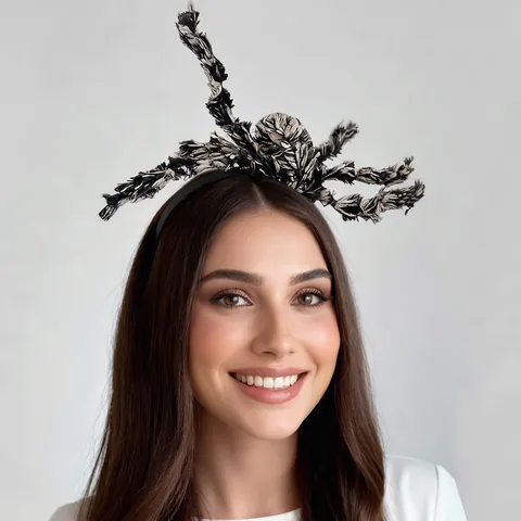 Cerchietto con Ragno di Peluche Grande di Halloween Cerchietto per Capelli con Ragno Dorato Luccicante Accessorio per Feste