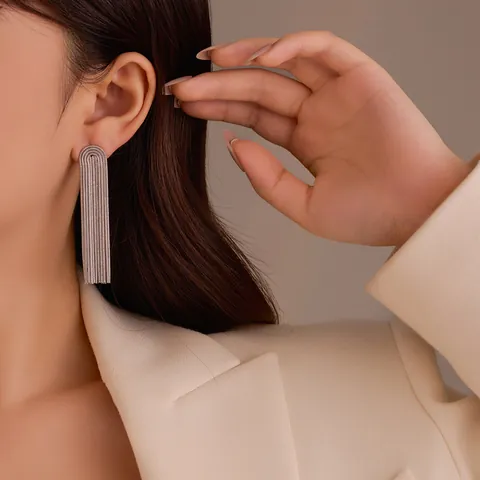 Vintage Stainless Steel Long Tassel Earrings 18K Gold Plated Multi Layer Snake Chain Dangle Drop Earrings For Women Elegant Trendy Jewelry Accessory Gift